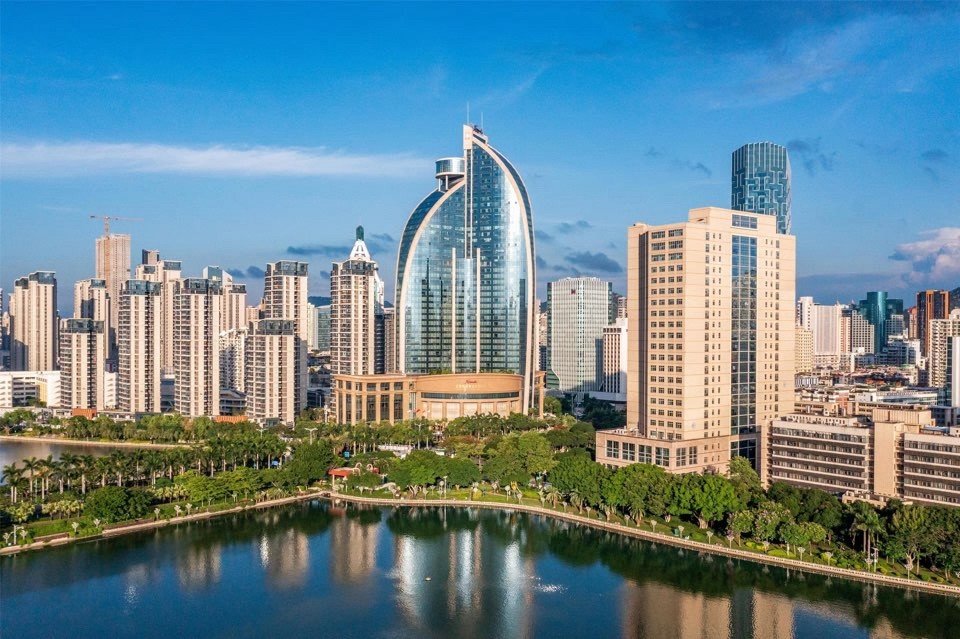 Xiamen waterfront skyline